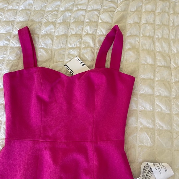 Dress the Population Nicole Fuchsia Midi Dress - Picture 5 of 12